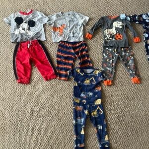 18 month boy lot bundle of pajamas